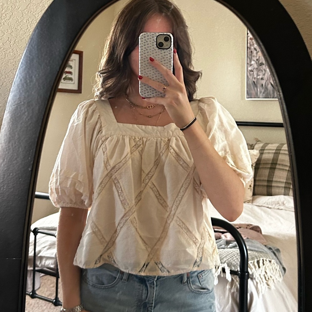 Cream Women's Blouse